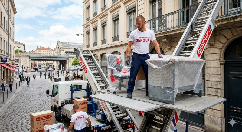 Location de monte-meubles avec opérateur à Lyon 69