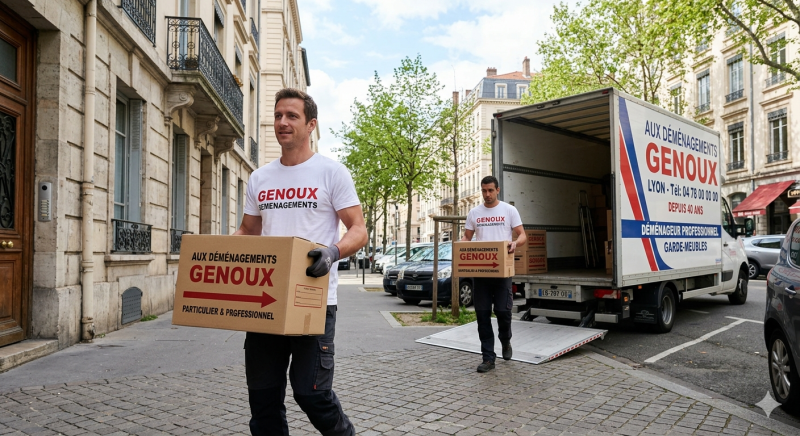 Déménageur professionnel Lyon - Aux Déménagements Genoux - Manutention et transport particuliers et entreprises