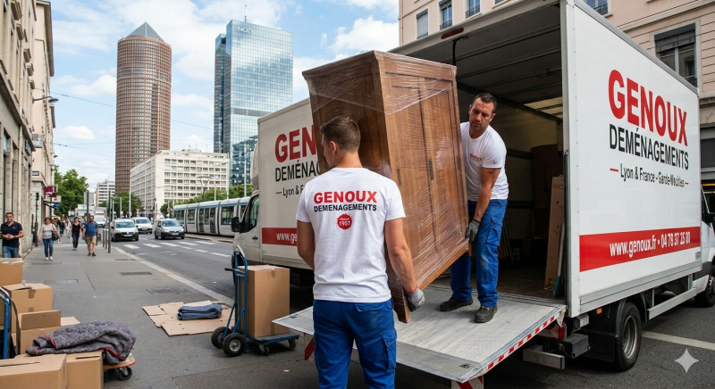 Déménageur professionnel à Lyon 69003 pour le déménagement complet d'un appartement de grande superficie avec accès compliqué