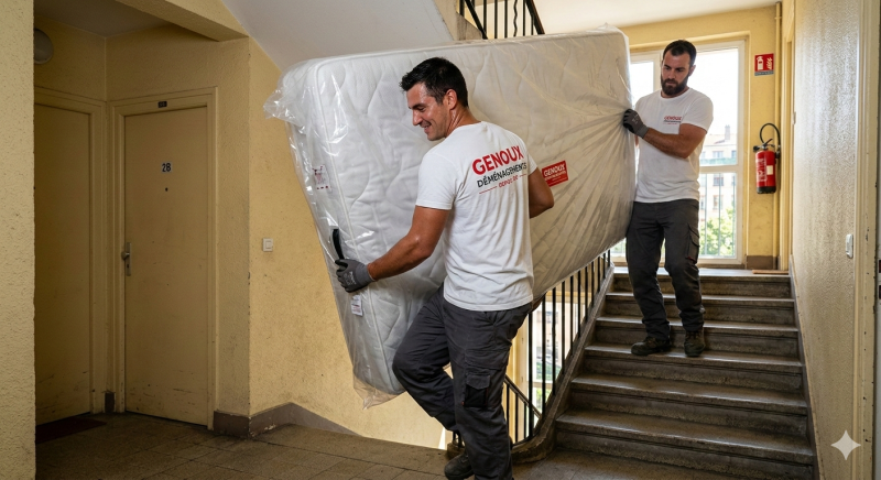 Entreprise de déménagement à Lyon 69 pour le déménagement d'un appartement en étage sans ascenseur nécessité d'un monte meubles ou nacelle