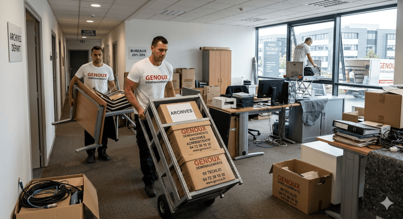 Déménagement de bureaux avec archives Parc Techlid (Limonest & Dardilly)