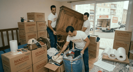 Notre zone d'activité pour ce service Service de débarras et déménagement combiné avec tri objets personnels évacuation encombrants monte-charge à
