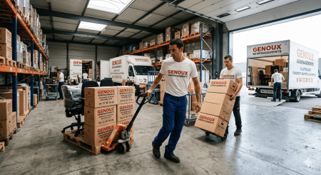 Notre zone d'activité pour ce service Location de camion avec chauffeur pour mutation de collaborateur à Vénissieux proche de Saint-Fons avec protection du mobilier administratif et cartons adaptés aux documents sensibles
